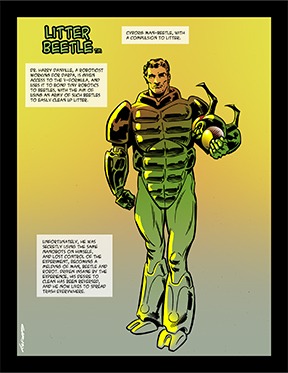 Litter Beetle Comic Book Character